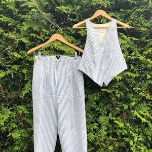 MaxMara Italy Seersucker Suit